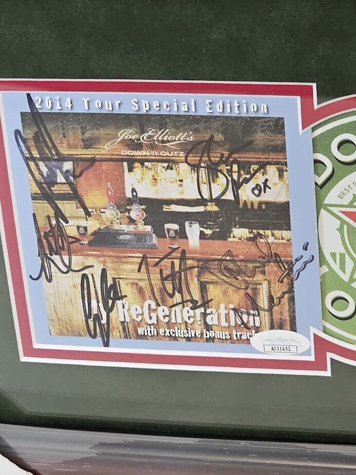 Down N Outz Signed Framed CD Joe Elliott And More My Regeneration CD JSA framed