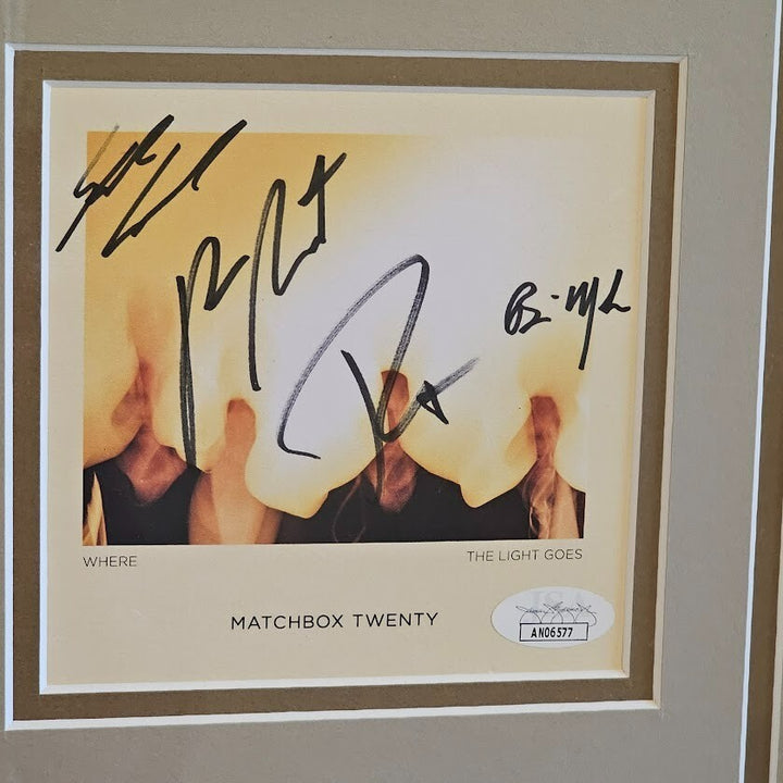 Matchbox  Twenty 20  Signed Where the Light Goes CD Art Card Autographed JSA COA