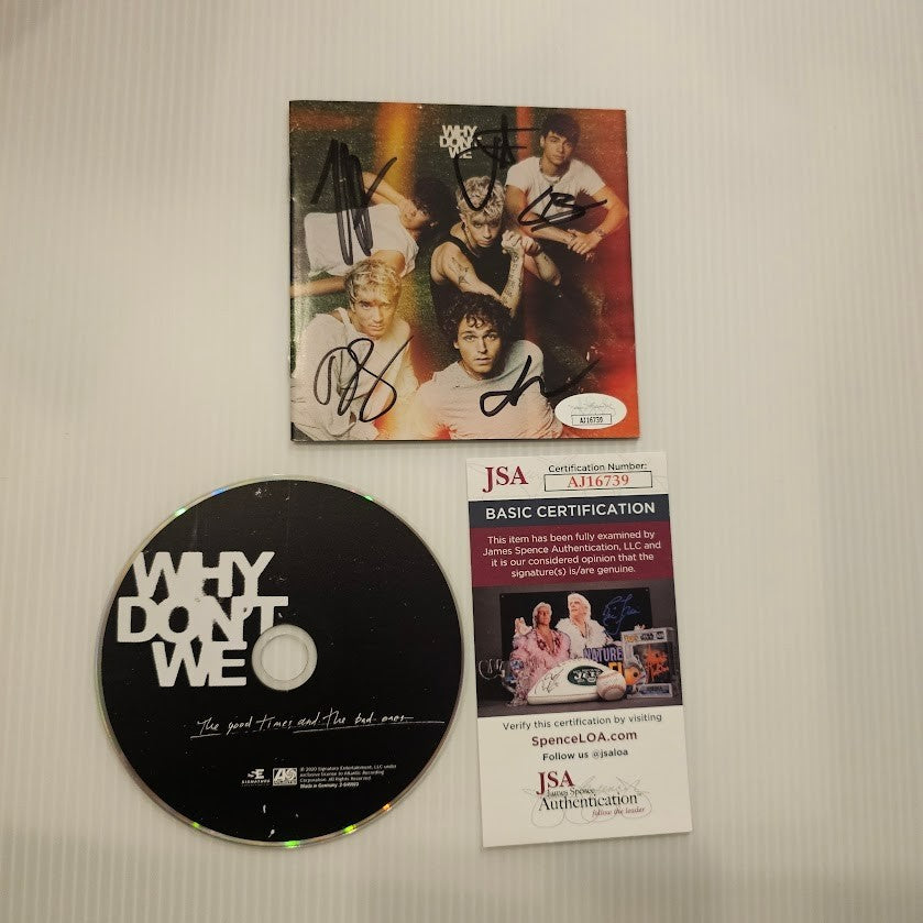 Why Don't We Band Signed Autographed The Good Times and the Bad Ones CD  JSA COA