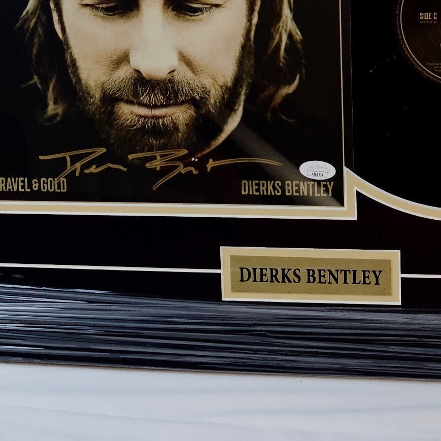 Dierks Bentley Signed Autographed Gravel & Gold LP  JSA Certified  Framed