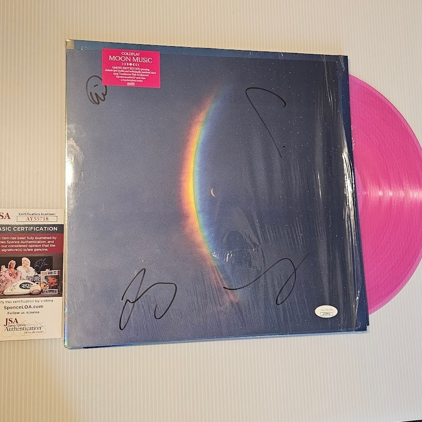 Cold Play  SIGNED Vinyl LP Moon Music  New AUTOGRAPHED INSERT JSA COA
