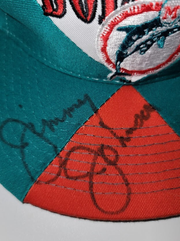 Coach Jimmy Johnson Signed Rare Miami Dolphins Hat COA JSA  Dallas Cowboys