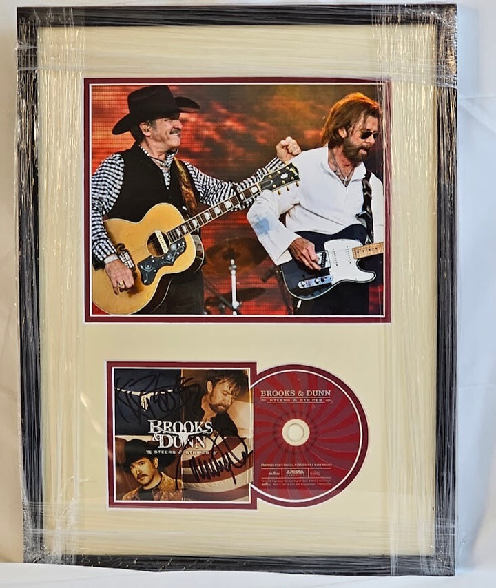 Brooks & Dunn Autographed Signed CD  Steers & Stripes JSA Certified Framed