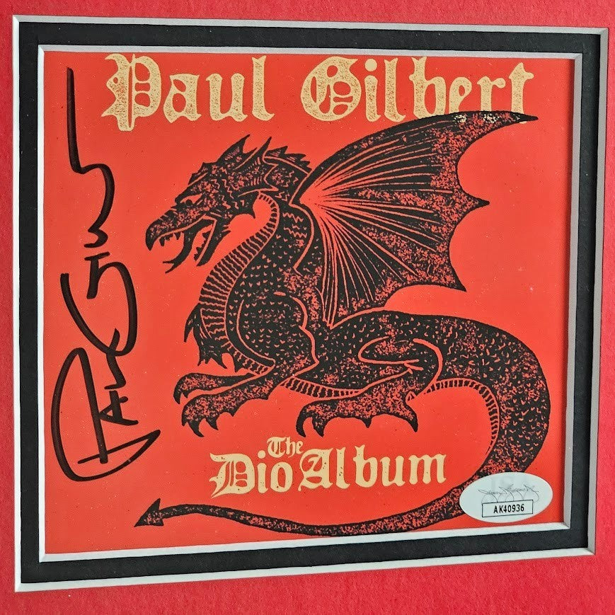 Paul Gilbert Signed Autographed The Dio Album CD JSA COA framed