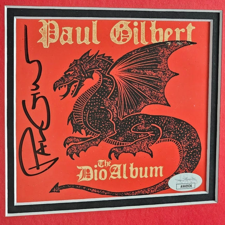 Paul Gilbert Signed Autographed The Dio Album CD JSA COA framed