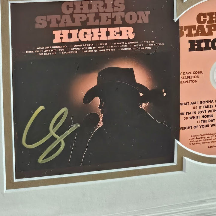 Chris Stapleton  Signed autographed Higher CD  Framed COA