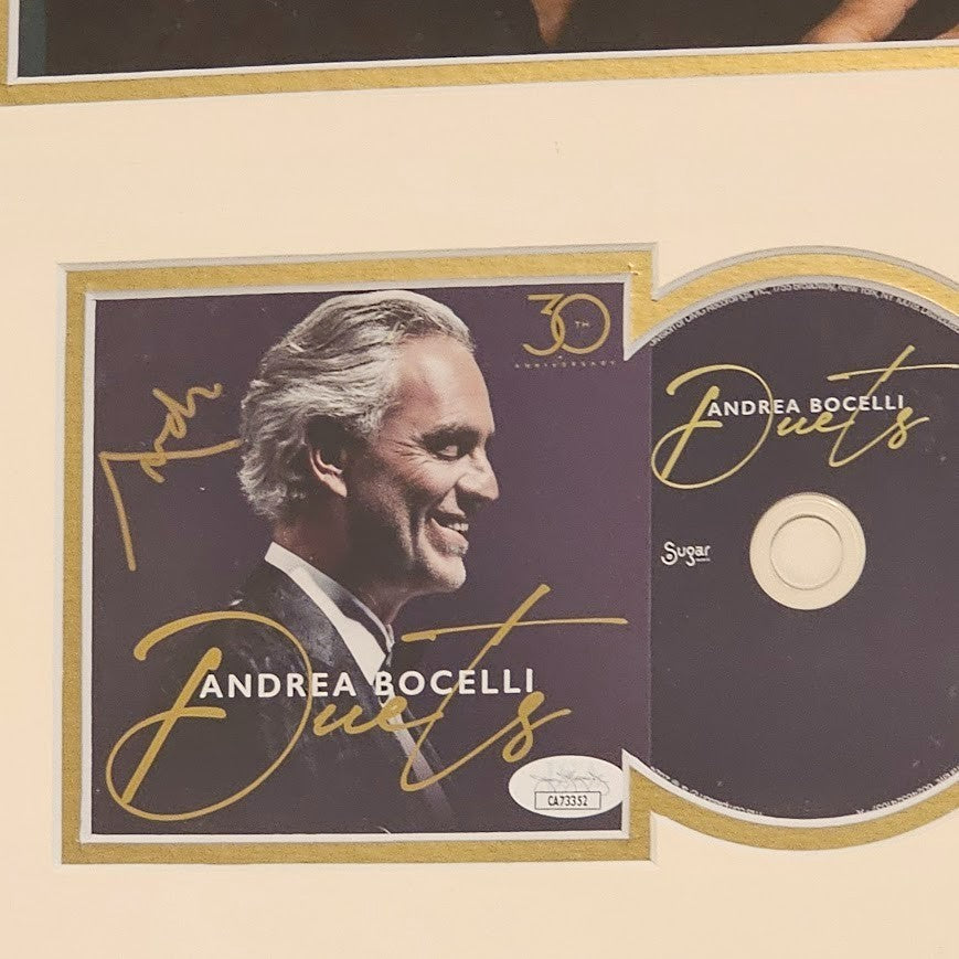 Andrea Bocelli  Signed Autographed Duets CD  Framed JSA COA
