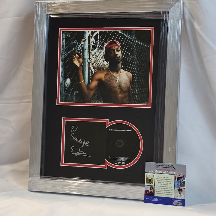 21 Savage Signed autographed American Dream CD Framed COA