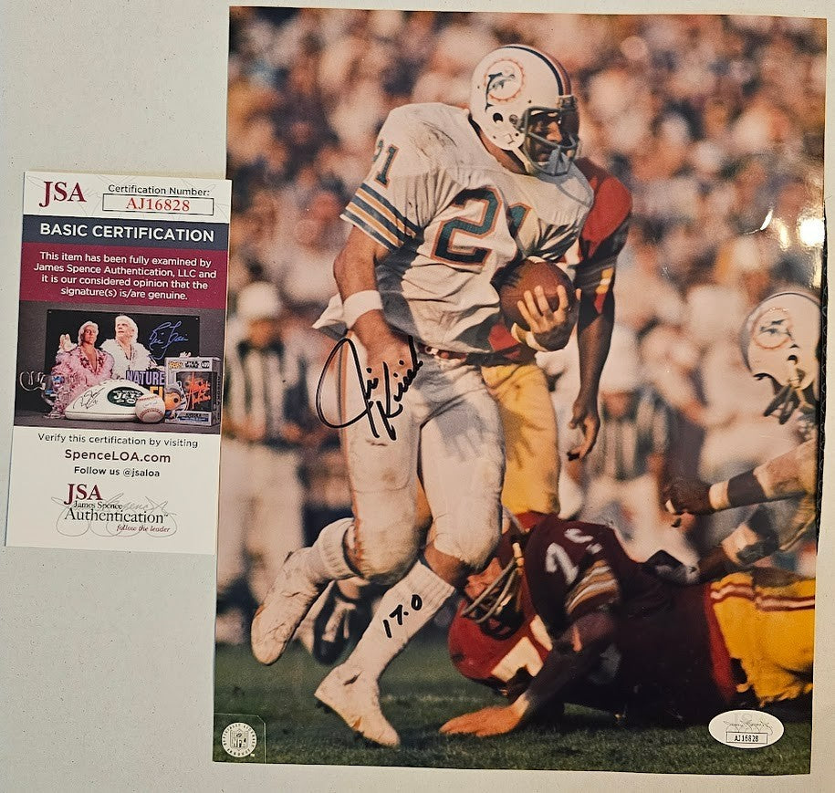 Jim Kick  Signed picture Photo Autographed  Miami Dolphins JSA COA