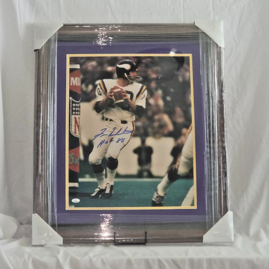 FRAN TARKENTON Minnesota Vikings HOF 86 Signed Picture 16x20 JSA LOA