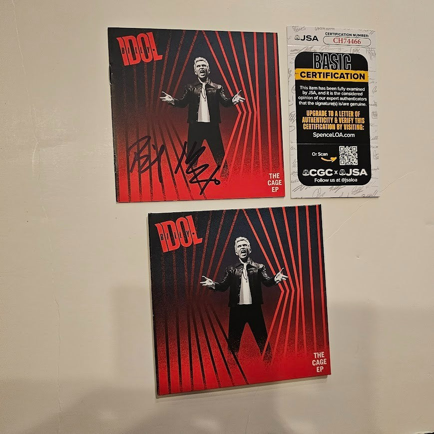Billy Idol Autographed Signed The Cage EP CD JSA COA