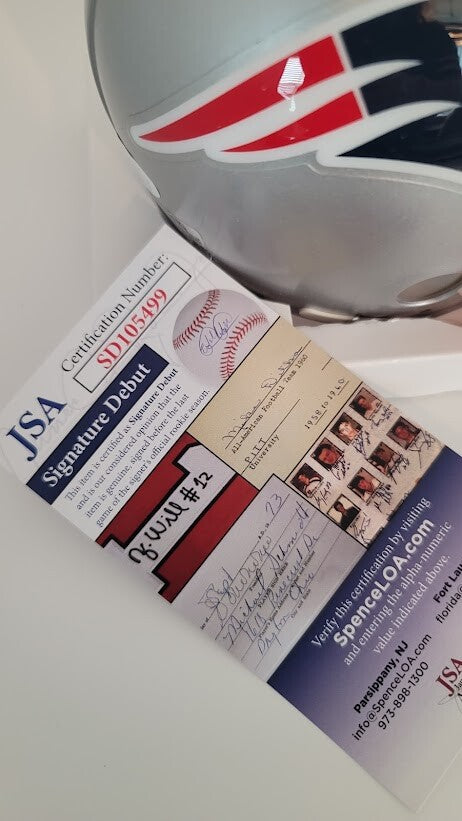 Anfernee Jennings Riddell mini Helmet New England Patriots Signed  JSA