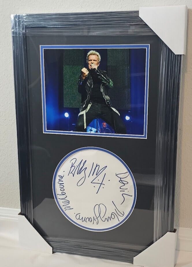 Billy Idol  Signed Autographed plate   JSA framed One of a kind  item