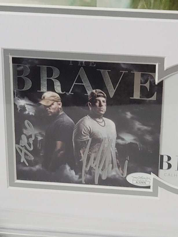 Tom MacDonald Adam Calhoun Signed The Brave CD Autographed JSA Rare HFT Silver