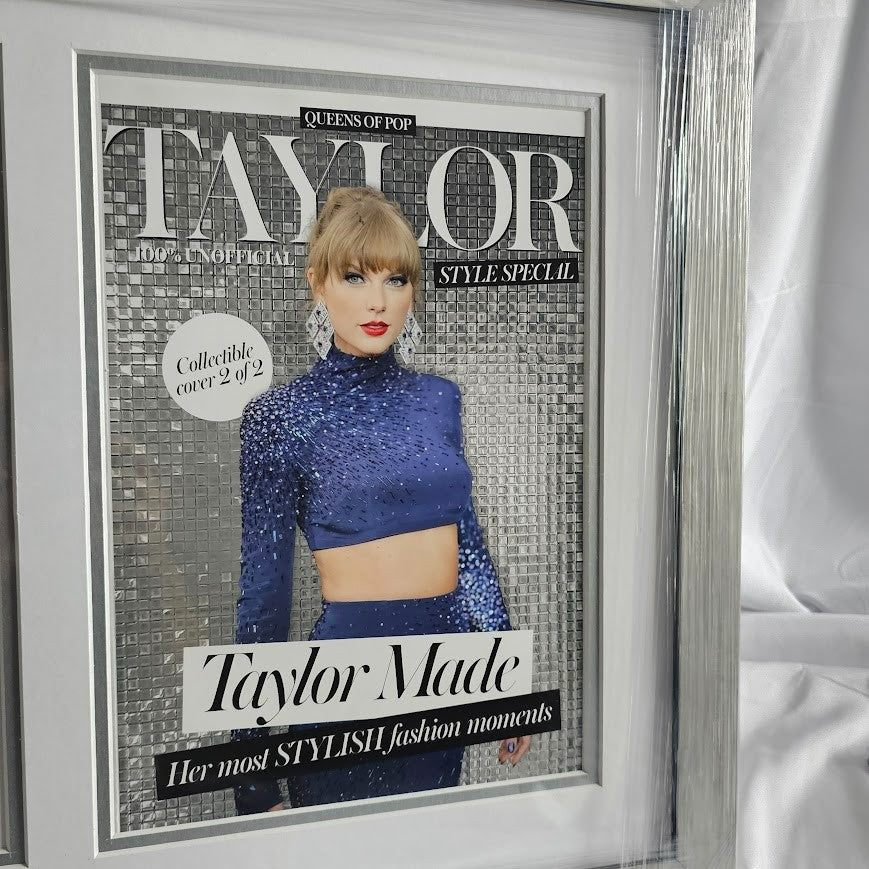 Taylor Swift  Queen of Pop UK Magazines 2  Cover Variants Framed