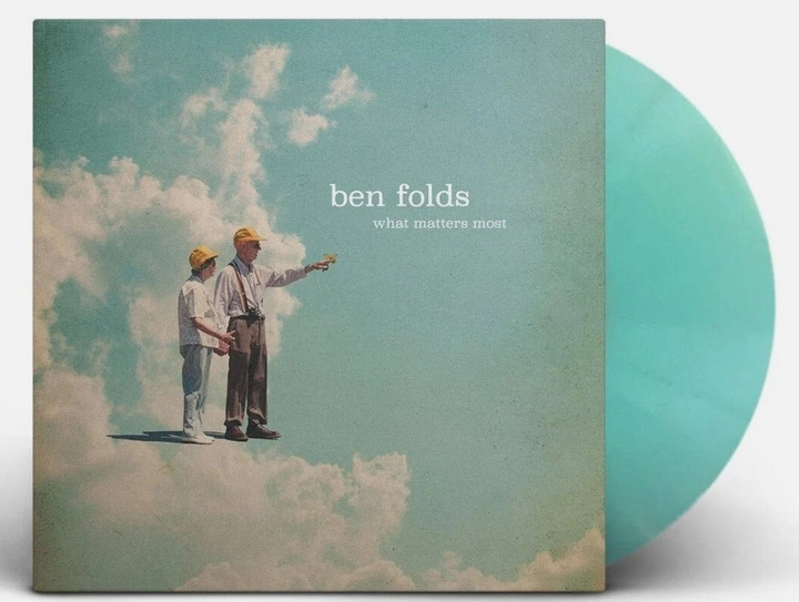 Ben Folds  What Matters Most  Autogrpahed Seaglass Blue LP Vinyl Signed  JSA COA