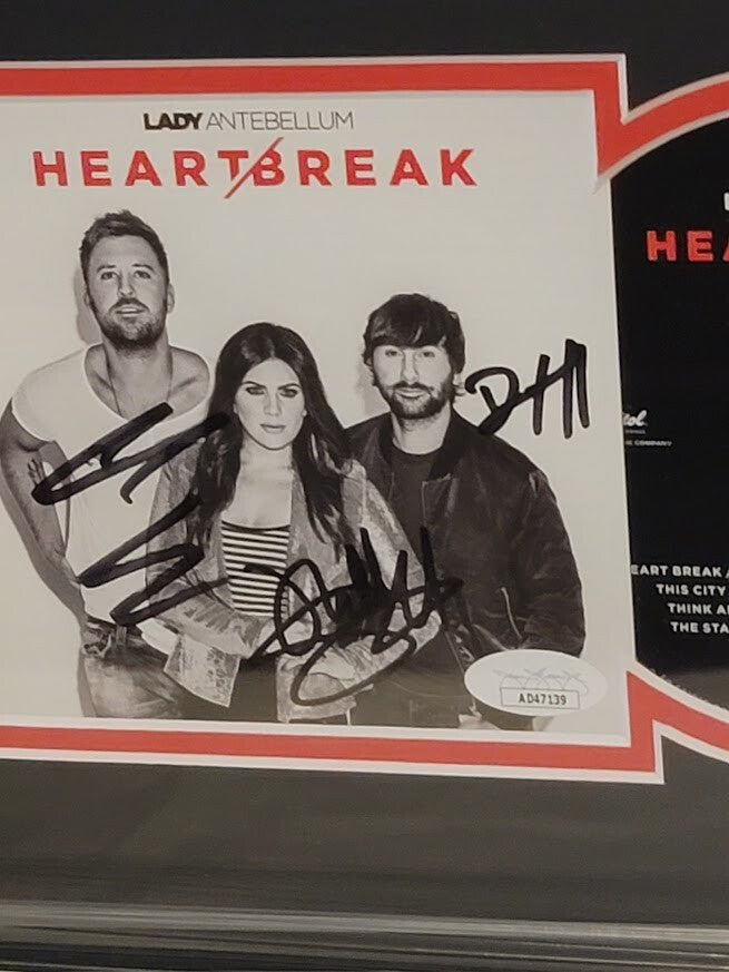 Lady A Antebellum band signed autographed Heartbreak CD  JSA COA Hillary Scott