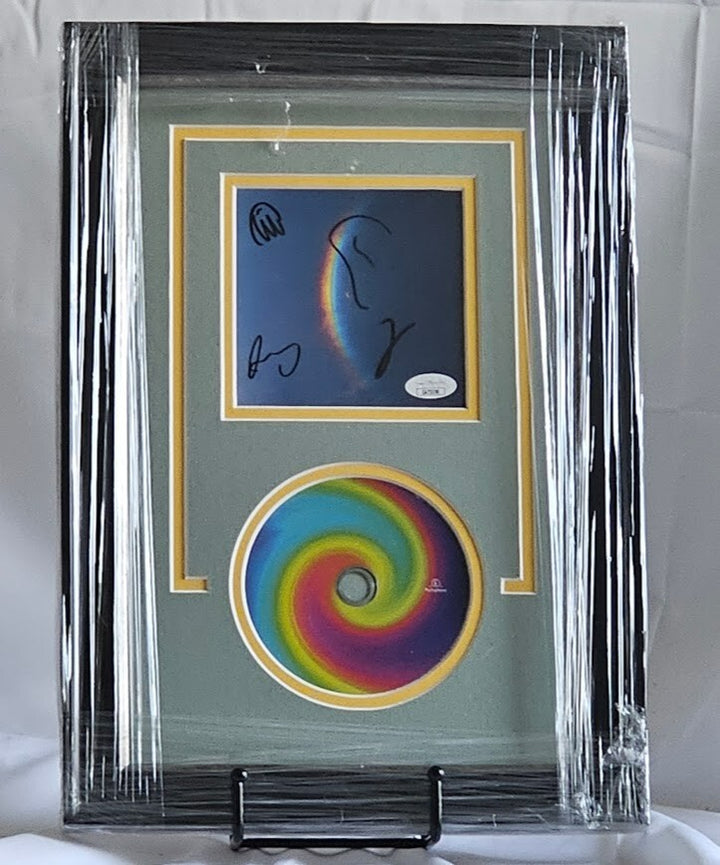 Cold Play Band Signed Moon Music CD Framed Art Card Autograph JSA COA