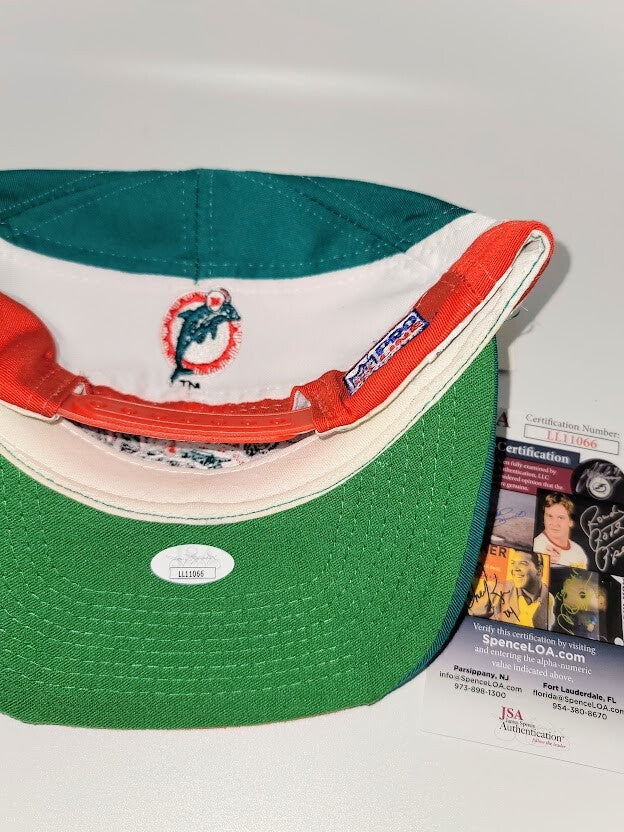 Coach Jimmy Johnson Signed Rare Miami Dolphins Hat COA JSA  Dallas Cowboys