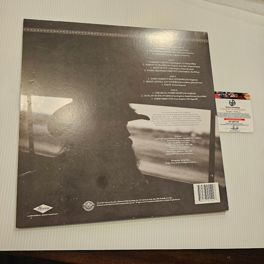 Chris Stapleton Signed Autographed Traveller LP Record  Global Authentics COA