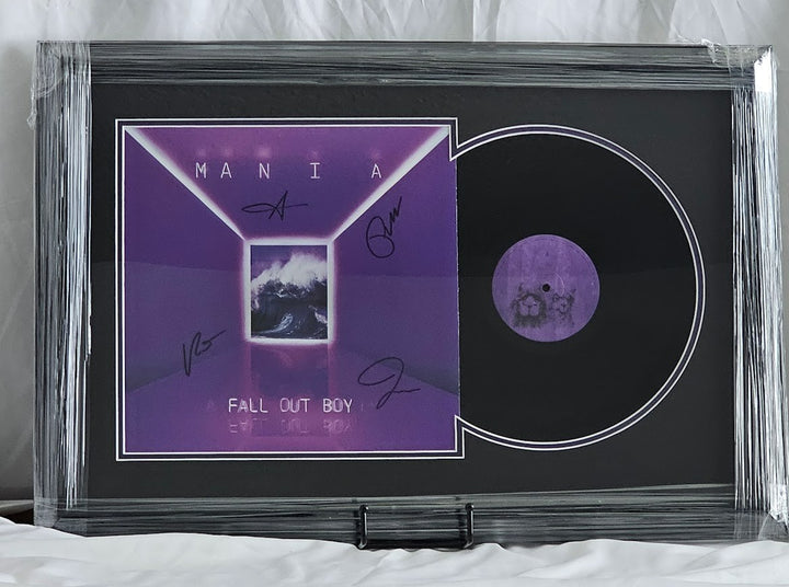 Fall Out Boy Band  Signed Autographed Mania LP Record Vinyl JSA COA