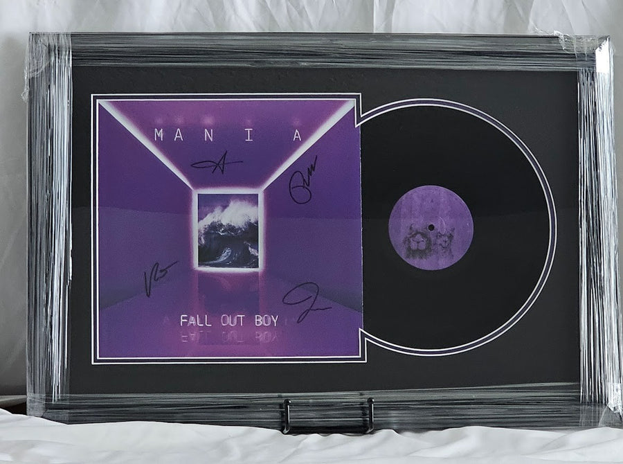 Fall Out Boy Band  Signed Autographed Mania LP Record Vinyl JSA COA