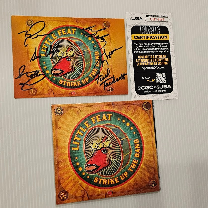 Little Feat Band  signed Autographed Strike up the Band CD booklet JSA COA