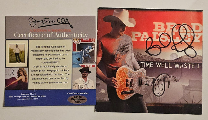 Brad Paisley Signed  Time Well Wasted  Autographed Authenticated