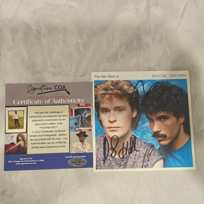 Daryl Hall & John Oates Autographed Signed  The Best of CD Framed  COA
