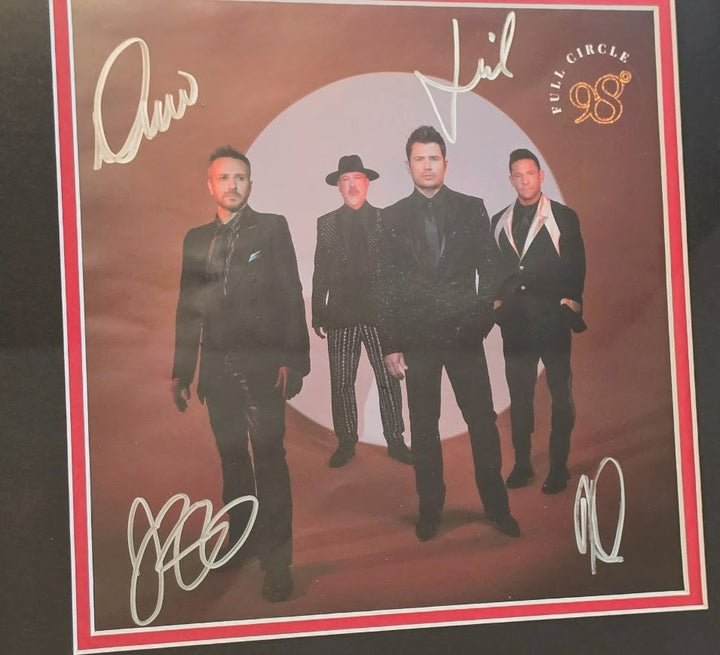 98 Degrees Band Signed Autographed Picture Full Circle CD JSA COA FRAMED