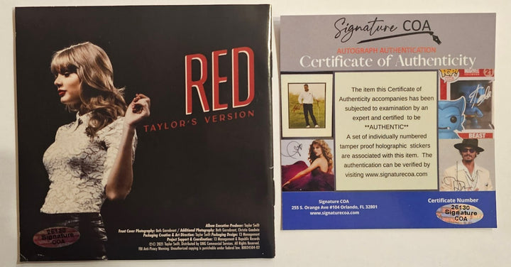 Taylor Swift  Signed Red Taylor's Version Autographed CD Authenticated COA
