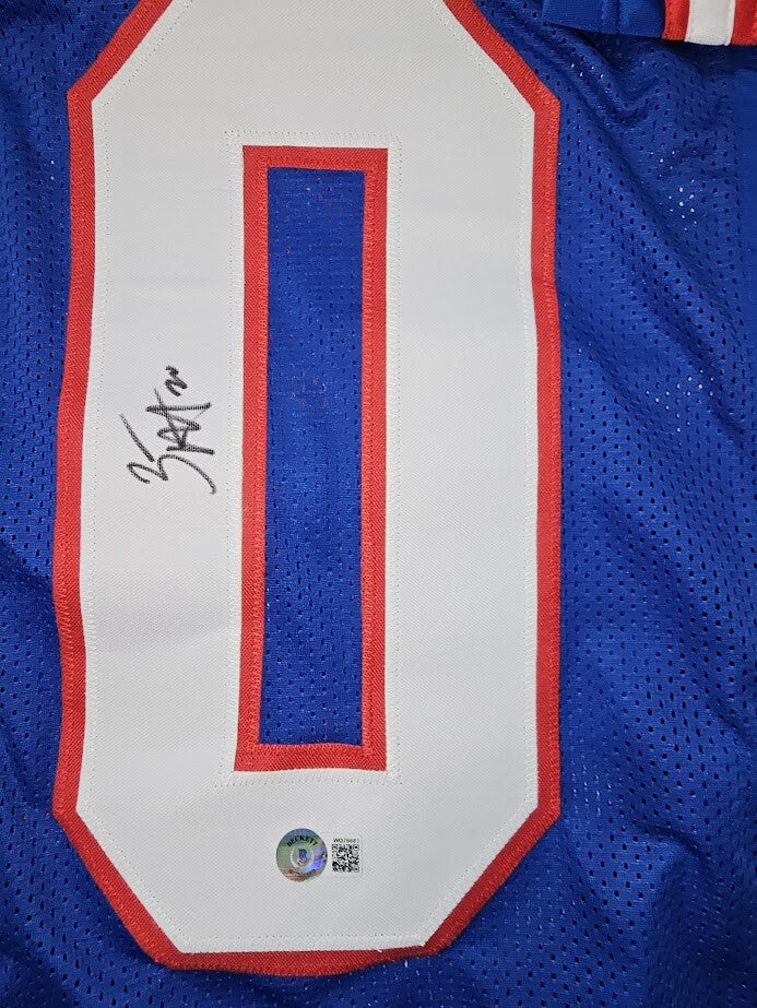 Zack Moss signed Jersey Buffalo Bills Beckett Authenticated XL