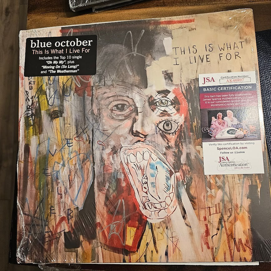 New Blue October Autographed This Is What I Live For Signed  Vinyl LP Record JSA