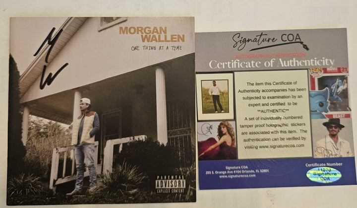 Morgan Wallen Signed autographed One Thing at a  Time CD  Framed COA
