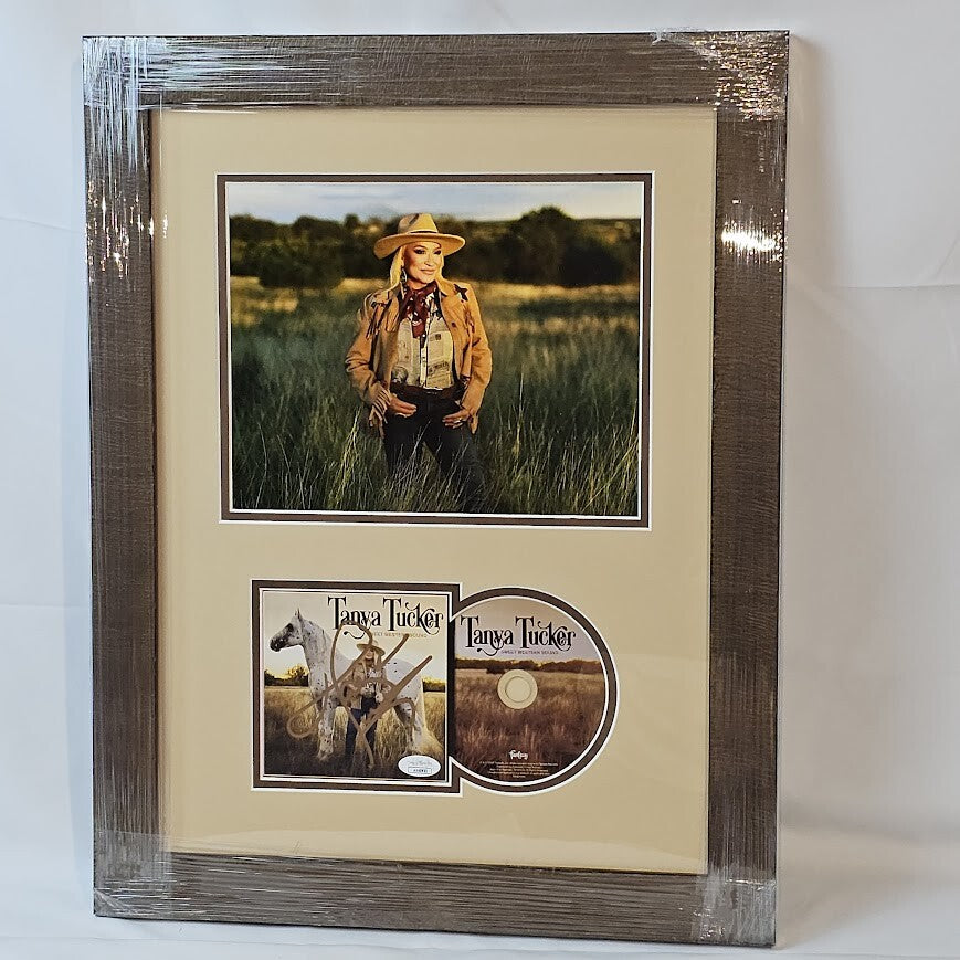 Tanya Tucker Signed Framed CD Sweet Western Sound CD JSA framed