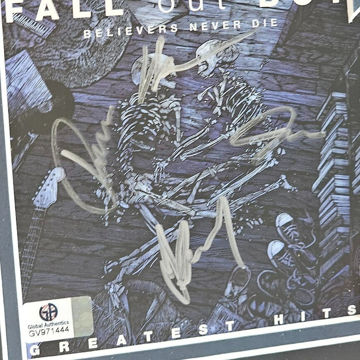 Fall Out Boy Band Signed Believers Never Die CD Global Authentics COA