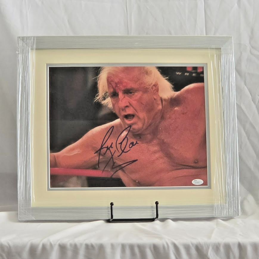 Rick Flair signed Autographed 8x10  Framed Picture JSA COA Wrestle Mania Gift