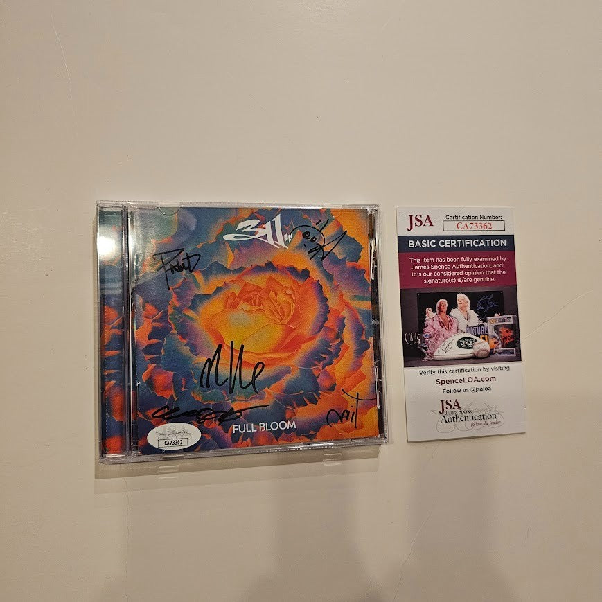 311 Full Band  Autographed Signed Full bloom  CD JSA COA