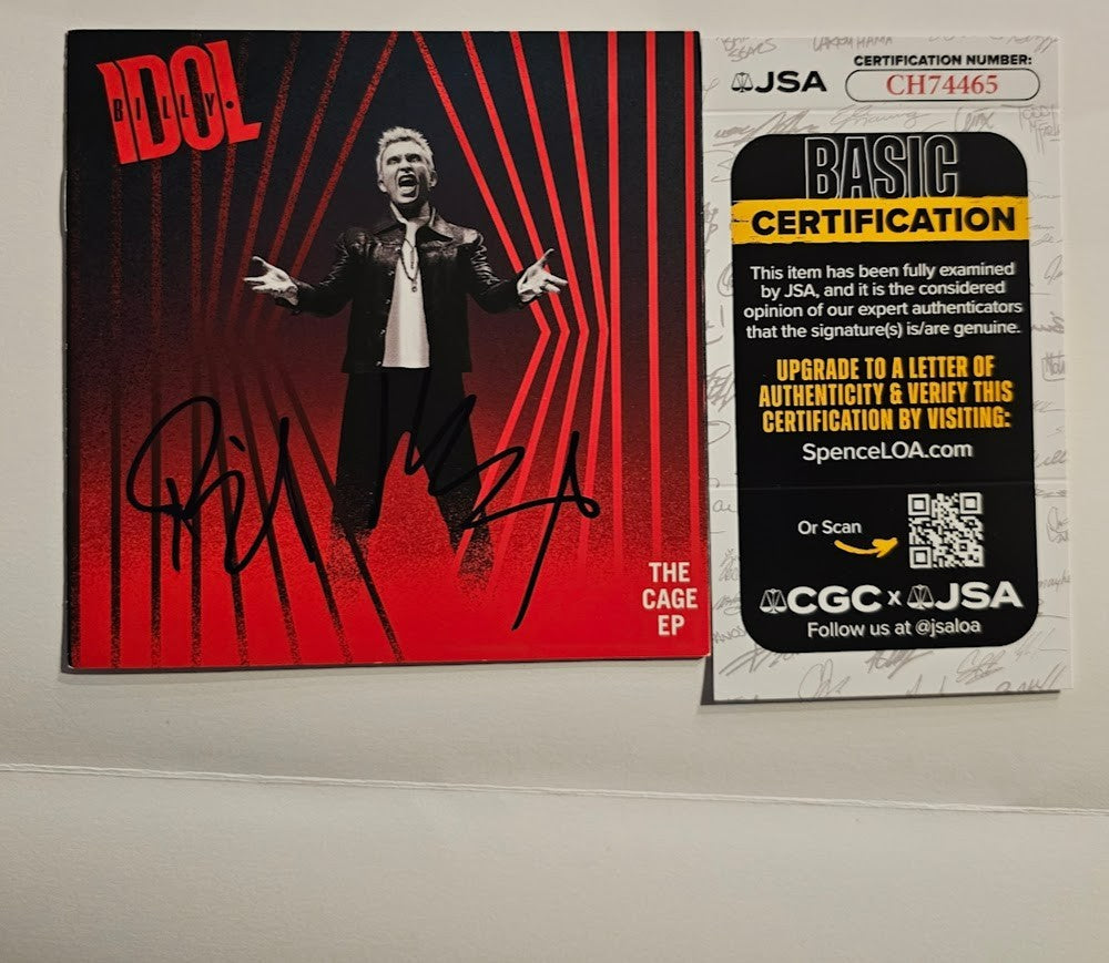 Billy Idol signed Autographed The Cage EP CD JSA COA
