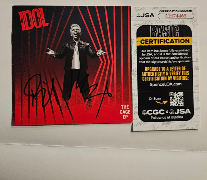 Billy Idol signed Autographed The Cage EP CD JSA COA