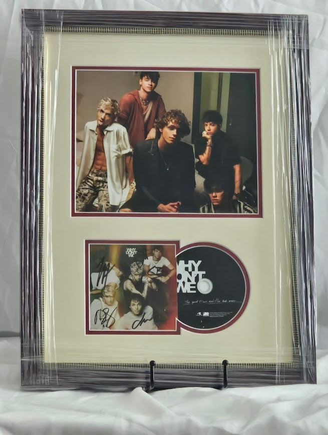 BAND SIGNED WHY DON'T WE THE GOOD TIMES AND THE BAD ONES CD Framed JSA COA