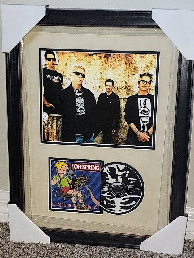 The Offspring Signed  Autograph Americana CD JSA Authenticated framed