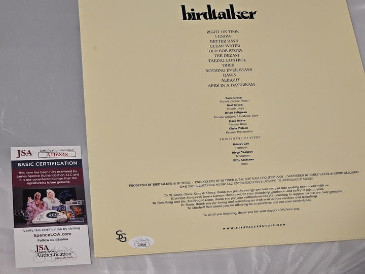 Birdtalker Band Signed  LP JSA Authenticated Translucent Orange