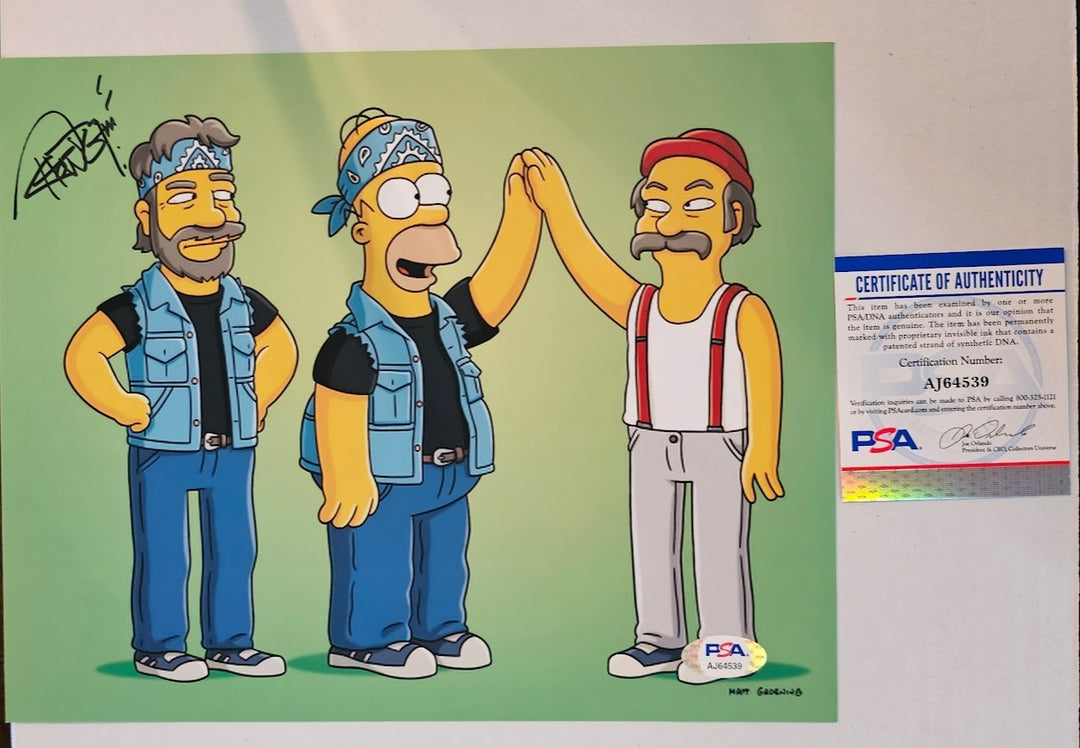 Tommy Chong Signed Autographed  The Simpsons 8x10 Photo Picture  PSA COA