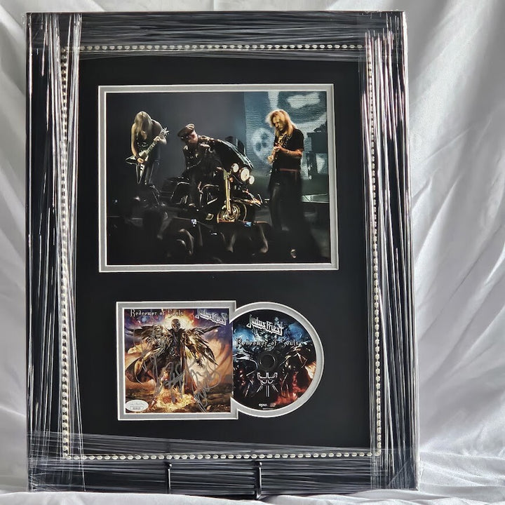 Judas Priest  Band Signed CD Framed Redeemer of Souls Autographed JSA LOA