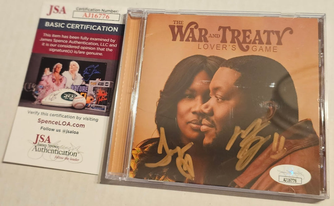 The War and Treaty Autographed Signed Lovers Game CD JSA COA