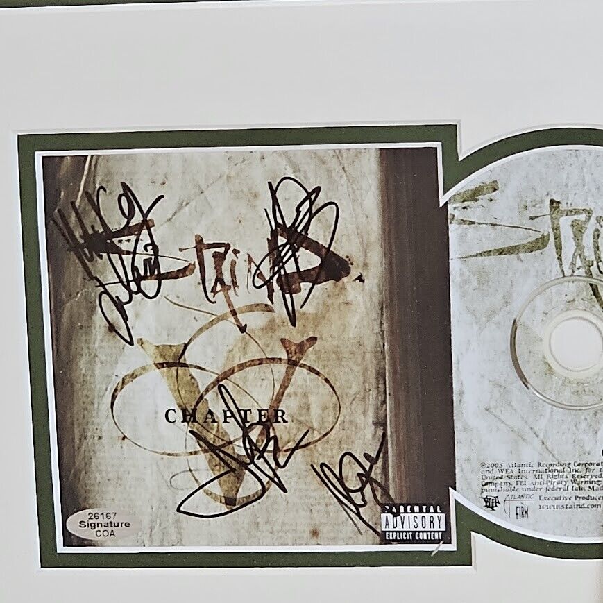 Staind band signed  Chapter V  Autographed Authenticated COA