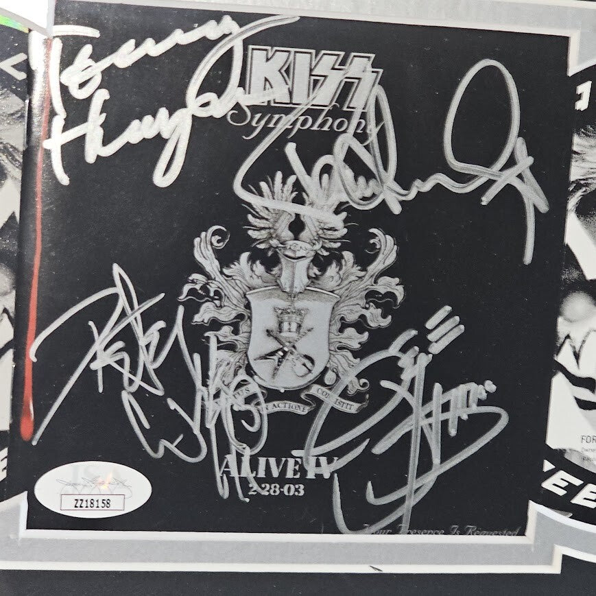 KISS Band hand Signed Autographed CD Alive 4 IV JSA full Letter Certified