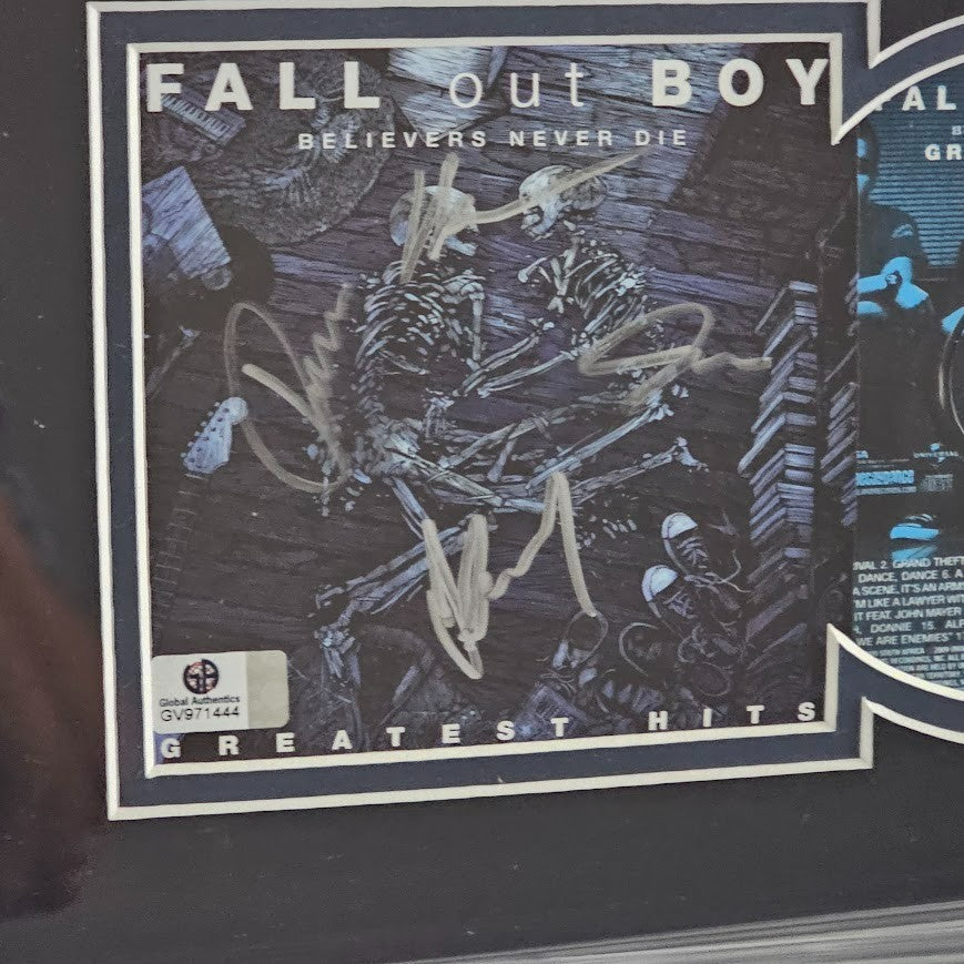 Fall Out Boy Band Signed Believers Never Die CD Autographed Certiied COA