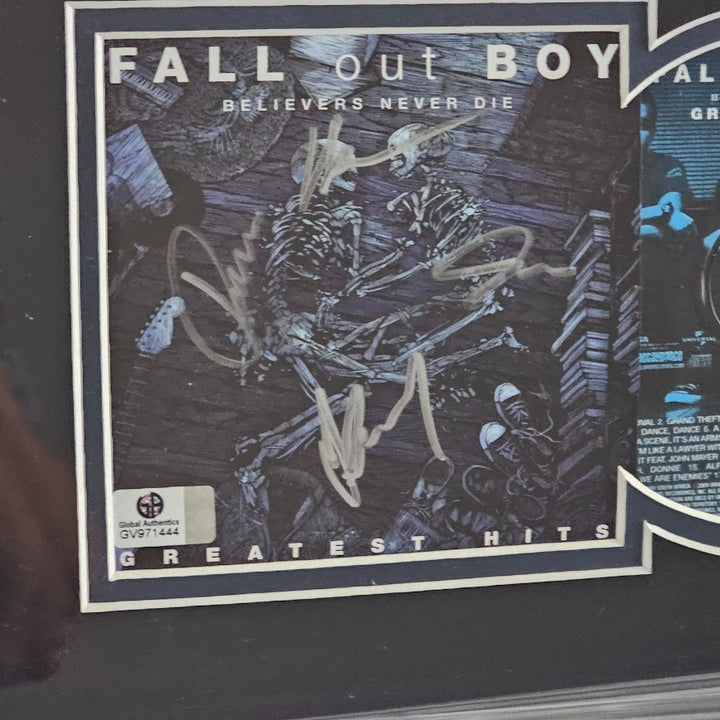 Fall Out Boy Band Signed Believers Never Die CD Autographed Certiied COA